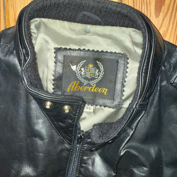 Men's Black Leather Jacket - Picture 5 of 7